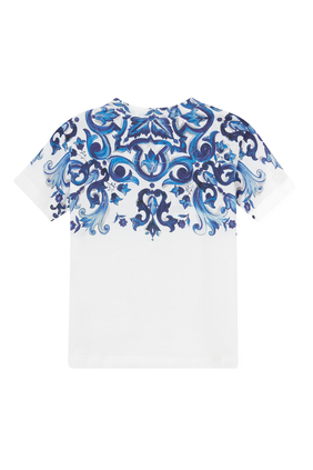 Majolica Print Cotton T-Shirt